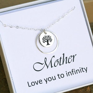 Stammbaum Charm Halskette, Muttertag, Geschenk für Mutter, Mutter des Bräutigams, Mutter im Gesetz Geschenk von Braut, Mutter, Mutter, Tochter
