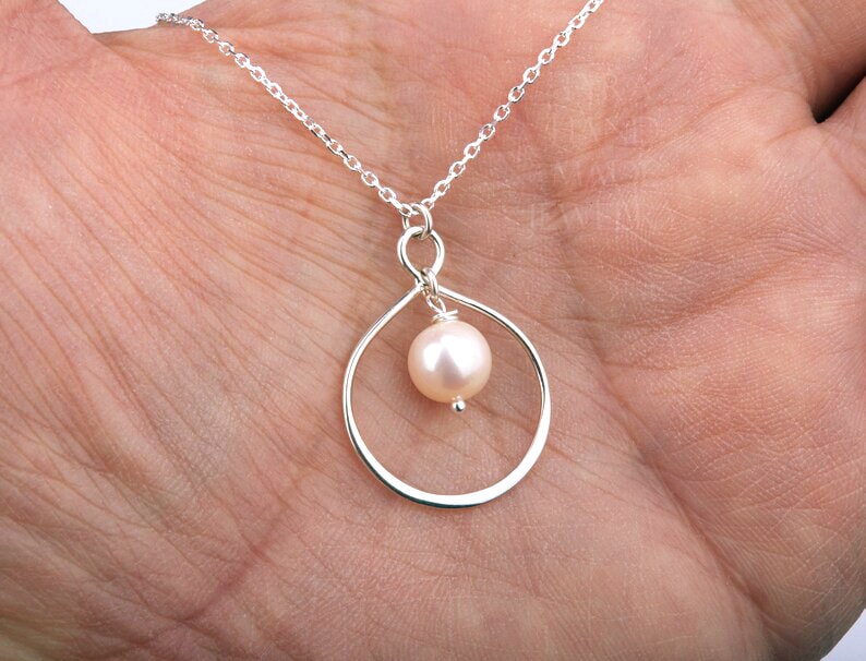 Collana con ciondolo a forma di infinito, per nonna, in argento