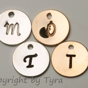 For tydesign Jewelry buyer ONLY,will not be sold separately.Add Gold filled initial letter disc charm
