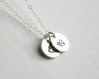 Two Initial Necklace,sterling silver,rose gold,custom font,Couple initials,sister initials,kid initials,Friendship gift,Mother's Day gift