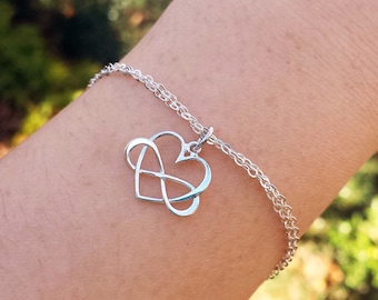 Pulsera Plata Mujer 925 Silverly Brazalete De Plata De Ley Con Símbolo Infinito Para Mujer, 925 Macizo, Figura Clásica De 8 Pulseras De La Amistad, Regalo De Dama De Honor, Joyería Romántica
