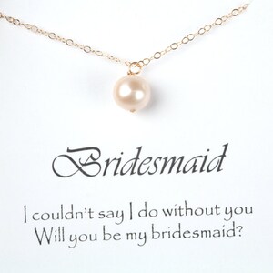 Pearl pendant necklace,Bridesmaid gift,Single Pearl Necklace,one Pearl Necklace,Bridesmaid necklace,bridal jewelry gift