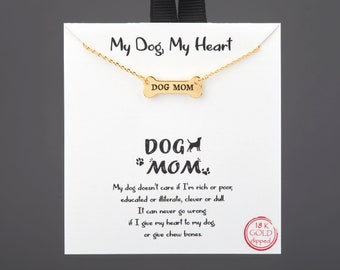 Dog Mom bone bar necklace,dog love necklace,fur friend pride necklace