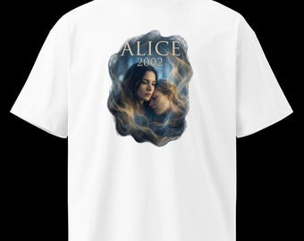 Unisex organic oversized high neck t-shirt