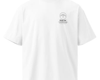 Unisex organic oversized high neck t-shirt