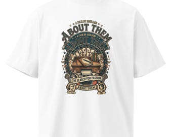 Unisex organic oversized high neck t-shirt