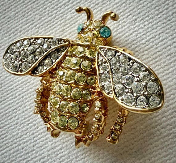 Vintage Kenneth Jay Lane Signed Queen Been Brooch… - image 9