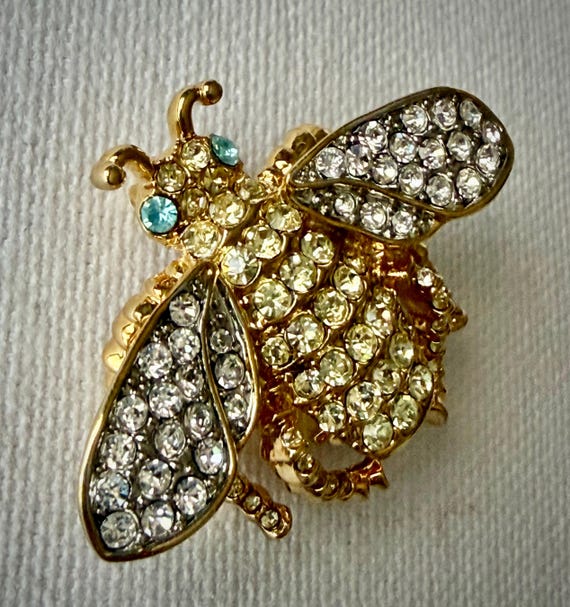 Vintage Kenneth Jay Lane Signed Queen Been Brooch… - image 12