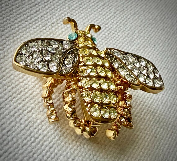 Vintage Kenneth Jay Lane Signed Queen Been Brooch… - image 13