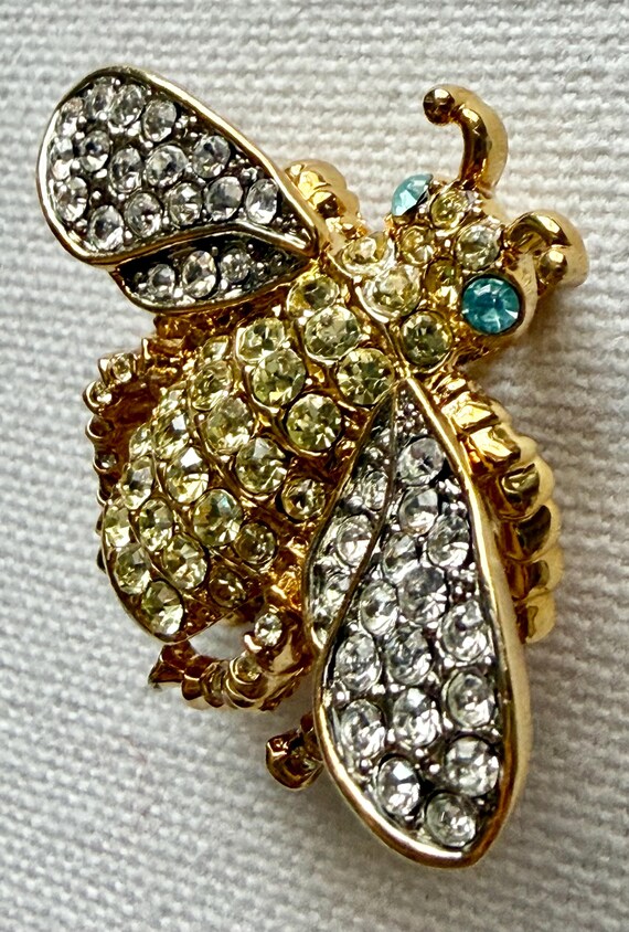 Vintage Kenneth Jay Lane Signed Queen Been Brooch… - image 10