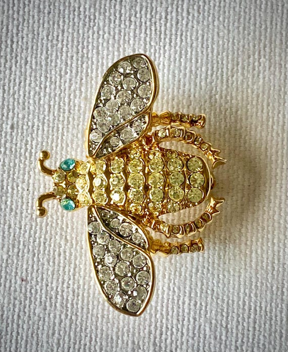 Vintage Kenneth Jay Lane Signed Queen Been Brooch… - image 5