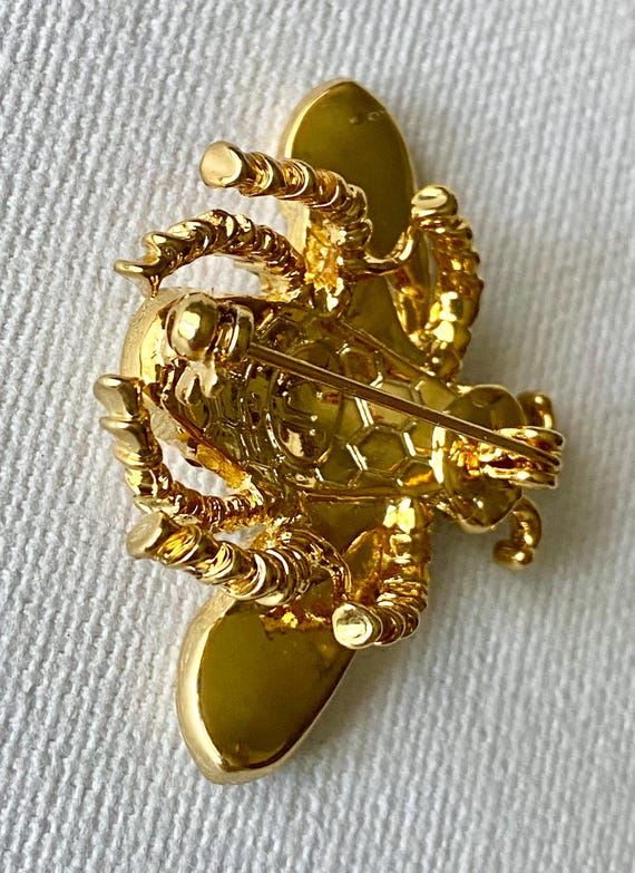 Vintage Kenneth Jay Lane Signed Queen Been Brooch… - image 7