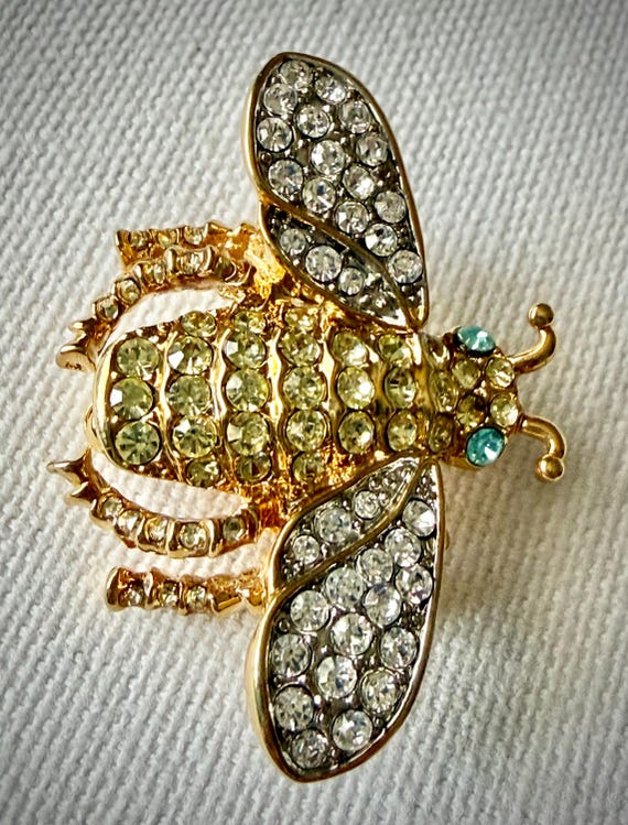 Vintage Kenneth Jay Lane Signed Queen Been Brooch… - image 14