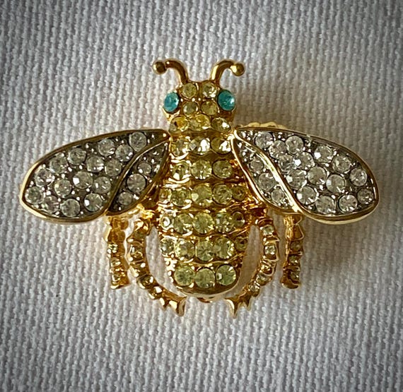 Vintage Kenneth Jay Lane Signed Queen Been Brooch… - image 6