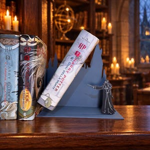 Dumbledore-Buchstütze, Harry-Potter-Buchhalter, Hogwarts-Bücherregal-Dekoration, Geschenk für Bücherliebhaber