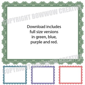 Diploma vuoto, Certificato, Certificato vuoto, Cornice premio, Cornice, Bordo, Stampabile, Digitale, Clipart vettoriale, Diploma, clipart