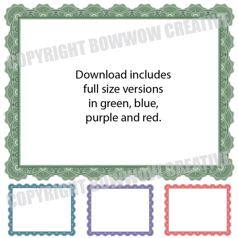 Blank Diploma, Certificate, Blank Certificate, Award Frame, Frame, Border, Printable, Digital, Vector Clipart, Diploma, clipart image 1