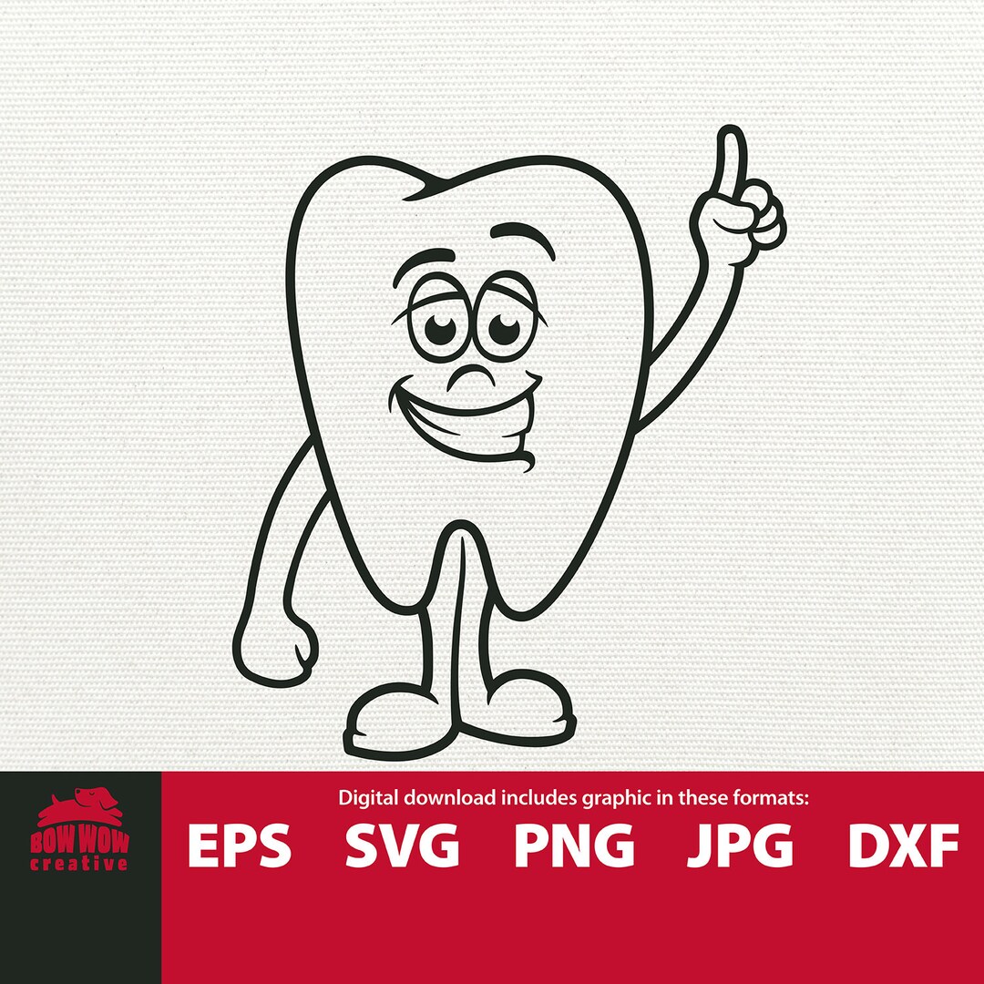 Smiling Tooth Svg Smiling Tooth Clip Art Smiling Tooth Cutting File