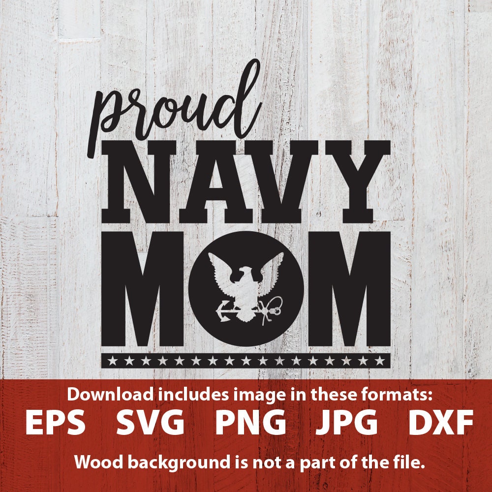 Proud Navy Mom svg cutting file proud navy mom clipart clip | Etsy