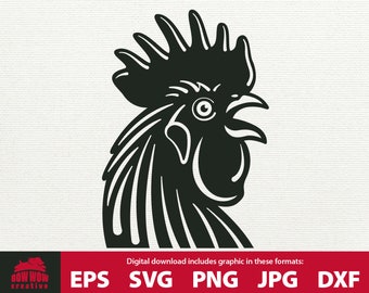 Rooster svg chicken svg rooster clip art clipart woodcut rooster cutting file farm house svg farm svg eps png jpg gift for chicken lover