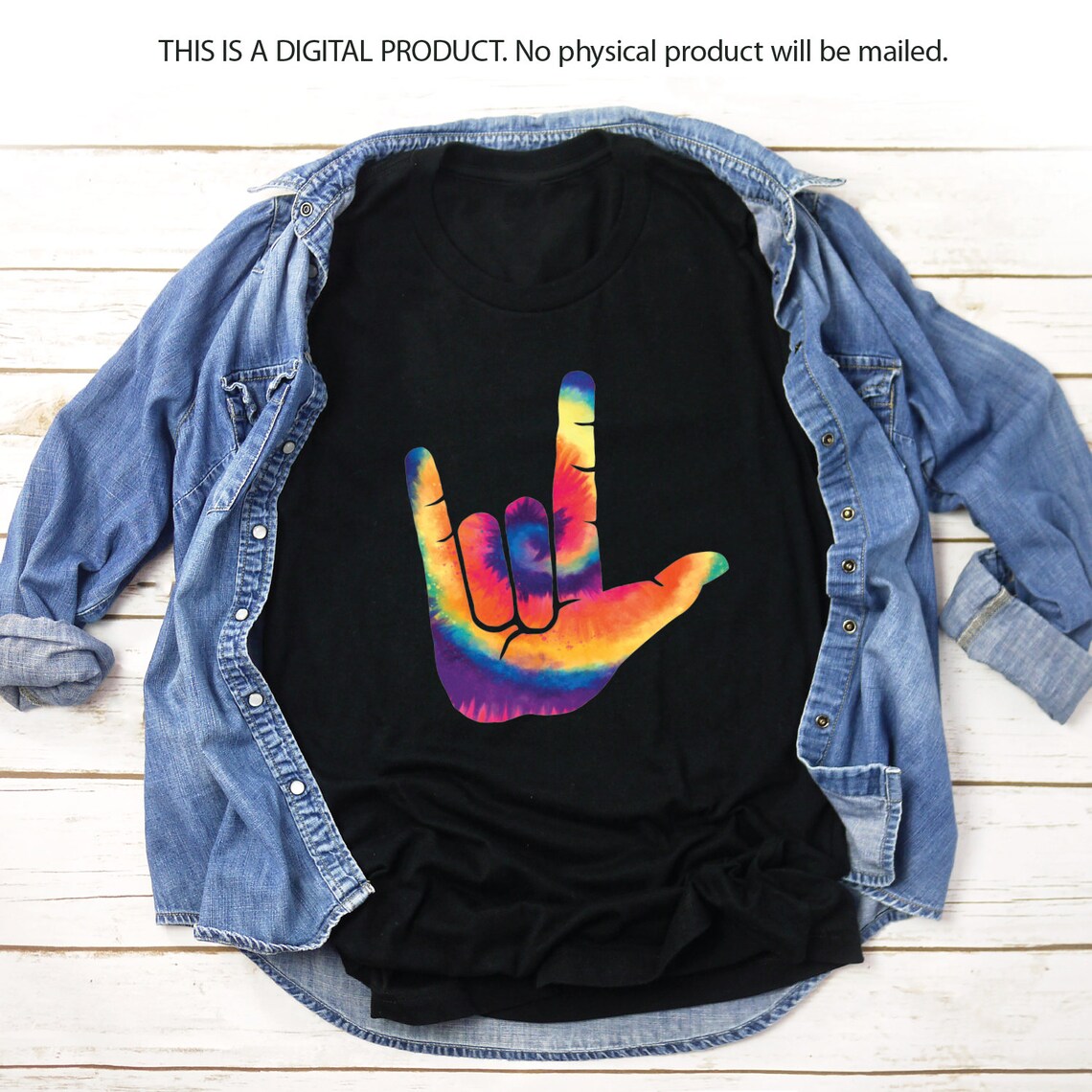 I Love You Hand Sign Dye Sublimation I Love You Asl Tshirt Design Tie ...