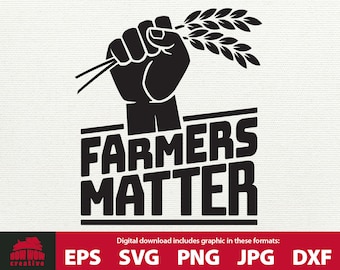Farmers Matter SVG farma svg dziękuję rolnikowi svg farma clipart wsparcie rolników svg projekt koszulki farmy svg rolnik svg farmer plik do cięcia svg