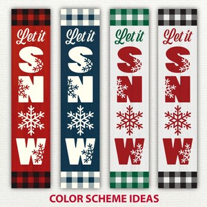 Winter Porch Sign Svg Let It Snow Svg Vertical Winter Sign Let It Snow ...