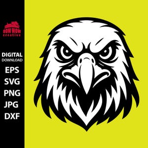 Eagle Head Mascot Logo for school college team Eagle svg clip art school mascot svg eps  png jpg file for vinyl cutting craft & sublimation
