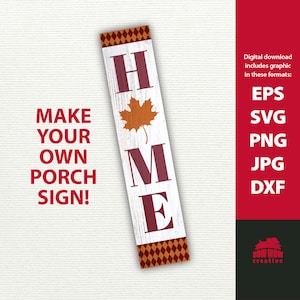 Fall Porch Sign SVG for vertical porch sign Fall sign svg home porch sign svg sign Fall cutting file Fall porch sign svg Fall sign