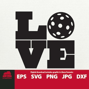 I Love Pickleball svg pickleball eps pickleball clip art pickle ball cutting file eps png jpg dxf gift for pickleball player tshirt tumbler