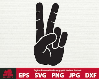 Peace Hand Sign svg peace hippy svg peace symbol svg peace sign svg file peace victory hand sign svg victory hand gesture svg dxf png eps