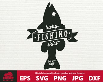 Lucky Fishing Shirt svg fishing shirt svg fish shirt svg fish clip art fisherman svg fishing svg shirt design fishing ironon eps dxf
