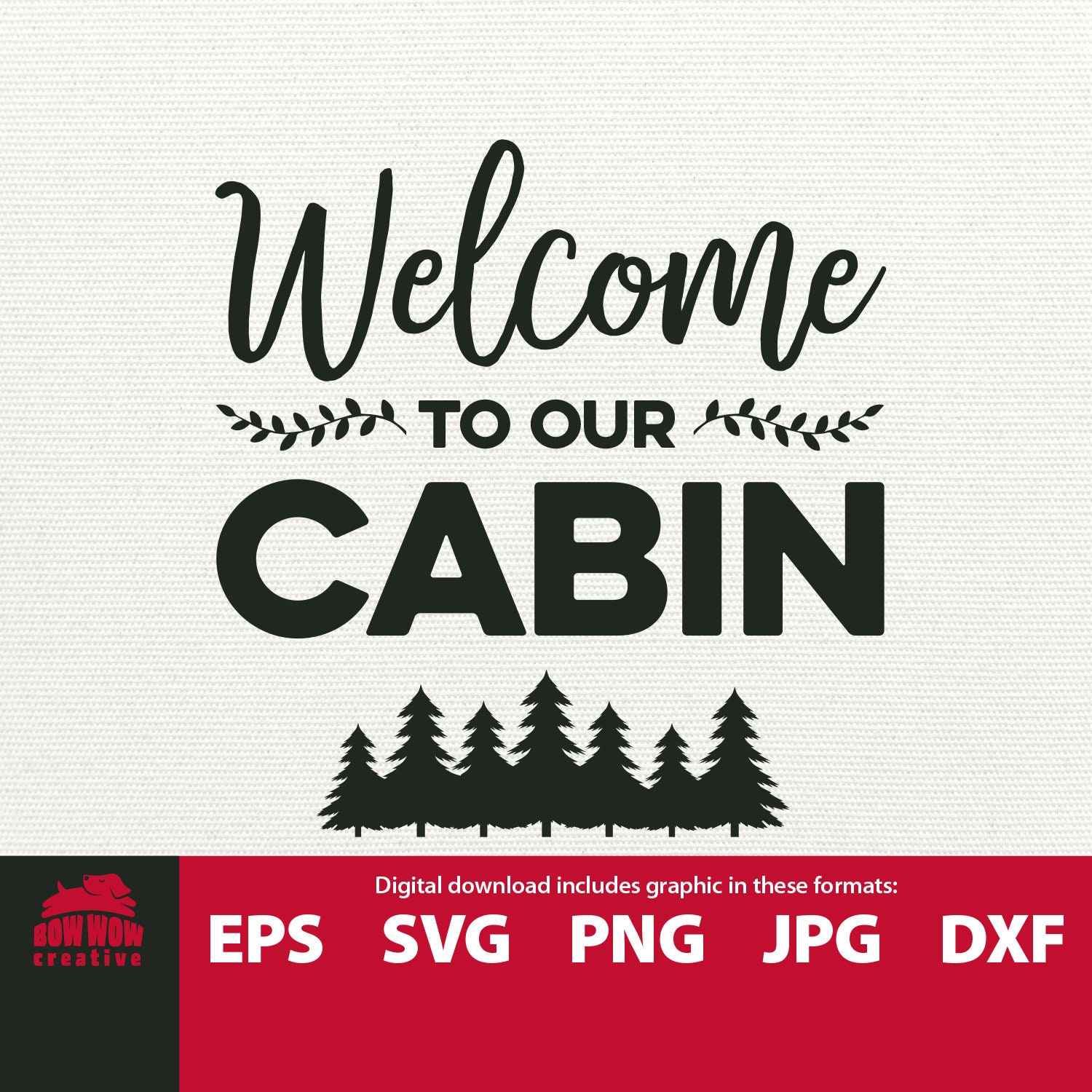 Pancarte Bois Déco 'Welcome To Our Cabin' 20x20cm – Fait Main
