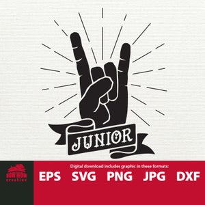 Rock On Junior svg junior shirt svg junior svg high school svg back to school svg cutting file junior shirt svg clipart svg eps dxf