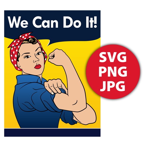 Download Free SVG Cut File - Young Rosie the Riveter SVG File for Cricut .....