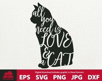 Cat svg kitten svg cat quote svg cat saying svg cat clipart svg love and a cat svg cutting file cat quote cat saying gift for cat lover
