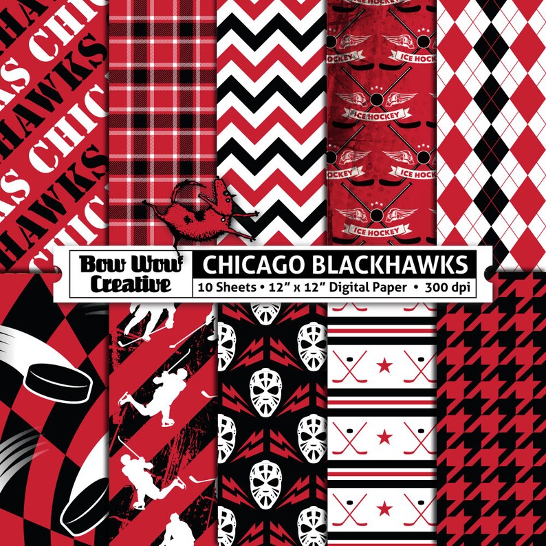 10 Chicago Blackhawks Electronic Papers for Sbooking, Hockey, Ice, Electronic Paper, Electronic Sbook Paper, Printable Sheets, Routines photograph relating to Blackhawks Schedule Printable called 10 Chicago Blackhawks Electronic Papers for Sbooking, Hockey, Ice, Electronic Paper, Electronic Sbook Paper, Printable Sheets, Behaviors