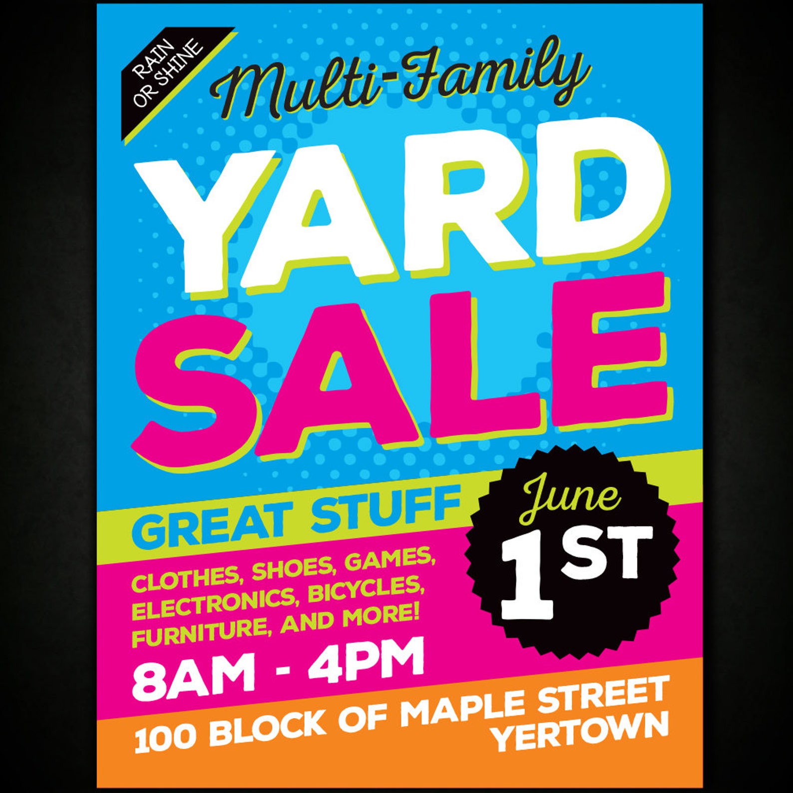 Yard Sale Sign Garage Sale Tag Sale sign sale church Etsy