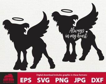 Chinese Crested svg Chinese Crested memorial Chinese Crested angel Chinese Crested svg Chinese Crested clipart pet memorial cutting file