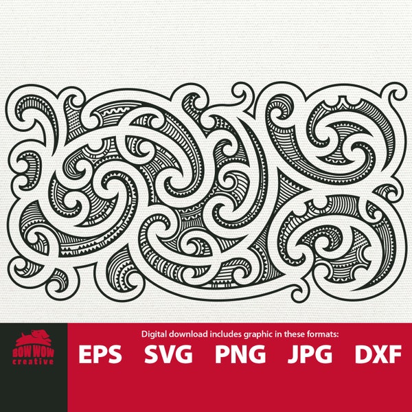 Maori motif SVG Maori clip art tribal SVG maori tatouage tribal clip art EPS png jpg DXF SVG Maori polynésien motif polynésien svg