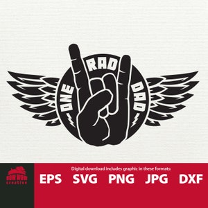 Een Rad Dad svg vaders dag svg rad vader svg vader verjaardag svg vaders dag vader svg cool vader svg vader tshirt design rocker vader svg