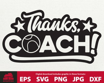 Dziękuję Trenerowi Tenisa svg Dziękuję Trenerowi Tenisa svg prezent dla trenera tenisa dziękuję trenerowi uznanie dziękuję trenerowi prezent svg eps