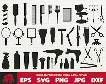 Hair Salon svg bundle barber clip art hair stylist svg salon tools eps png jpg svg cosmetologist svg hairdresser cutting file svg