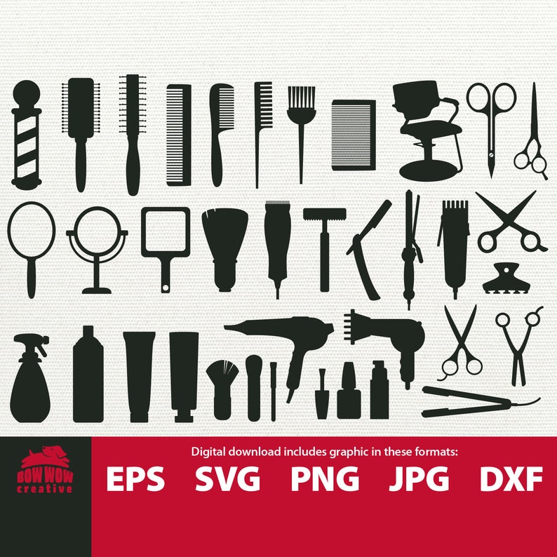Download Hair Salon svg bundle barber clip art hair stylist svg ...