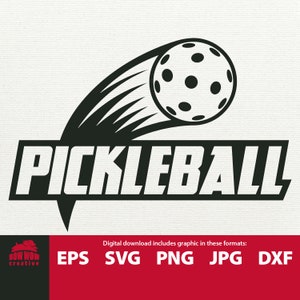 Pickleball svg pickleball logo pickleball clip art cutting file eps png jpg dxf pickleball tshirt design gift for pickleball player