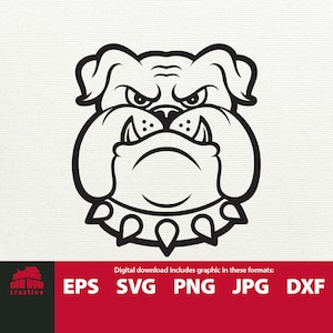 Maskotka buldoga svg logo buldoga logo szkoły buldoga svg głowa buldoga svg maskotka szkoły buldoga svg grafika buldoga plik svg eps