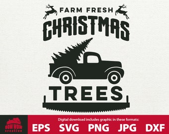 Christmas Tree Farm SVG Christmas tree svg Christmas tree truck clipart christmas sign christmas cutting file christmas tree sign svg