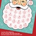 Santa Advent Calendar Printable Christmas Countdown Calendar Santa ...