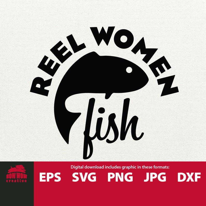 Download Reel Women Fish svg Real women fish fishing svg fisherwoman | Etsy