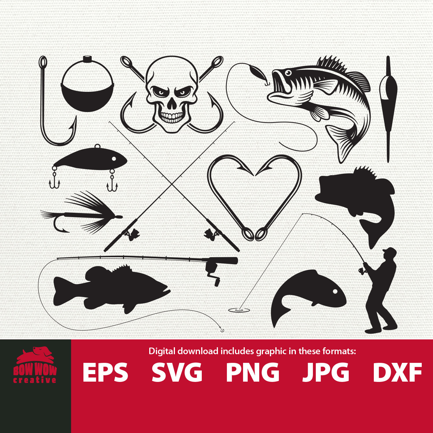 Fishing baits free svg file for members, fishing vector clipart